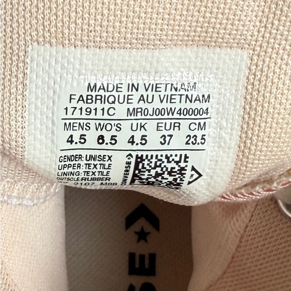 Converse Chuck Taylor All Star High 
Sneakers In Orange/White Sz 6.5 - Picture 5 of 6